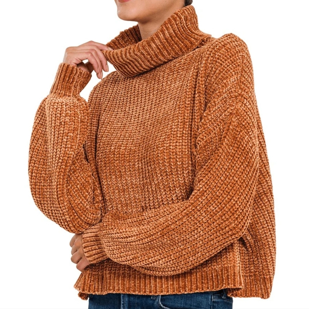 Cropped knit sweater